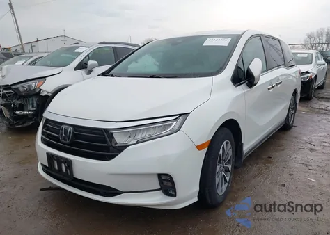 2021 Honda Odyssey Ex-L from USA, damaged, VIN 5FNRL6H75MB040262